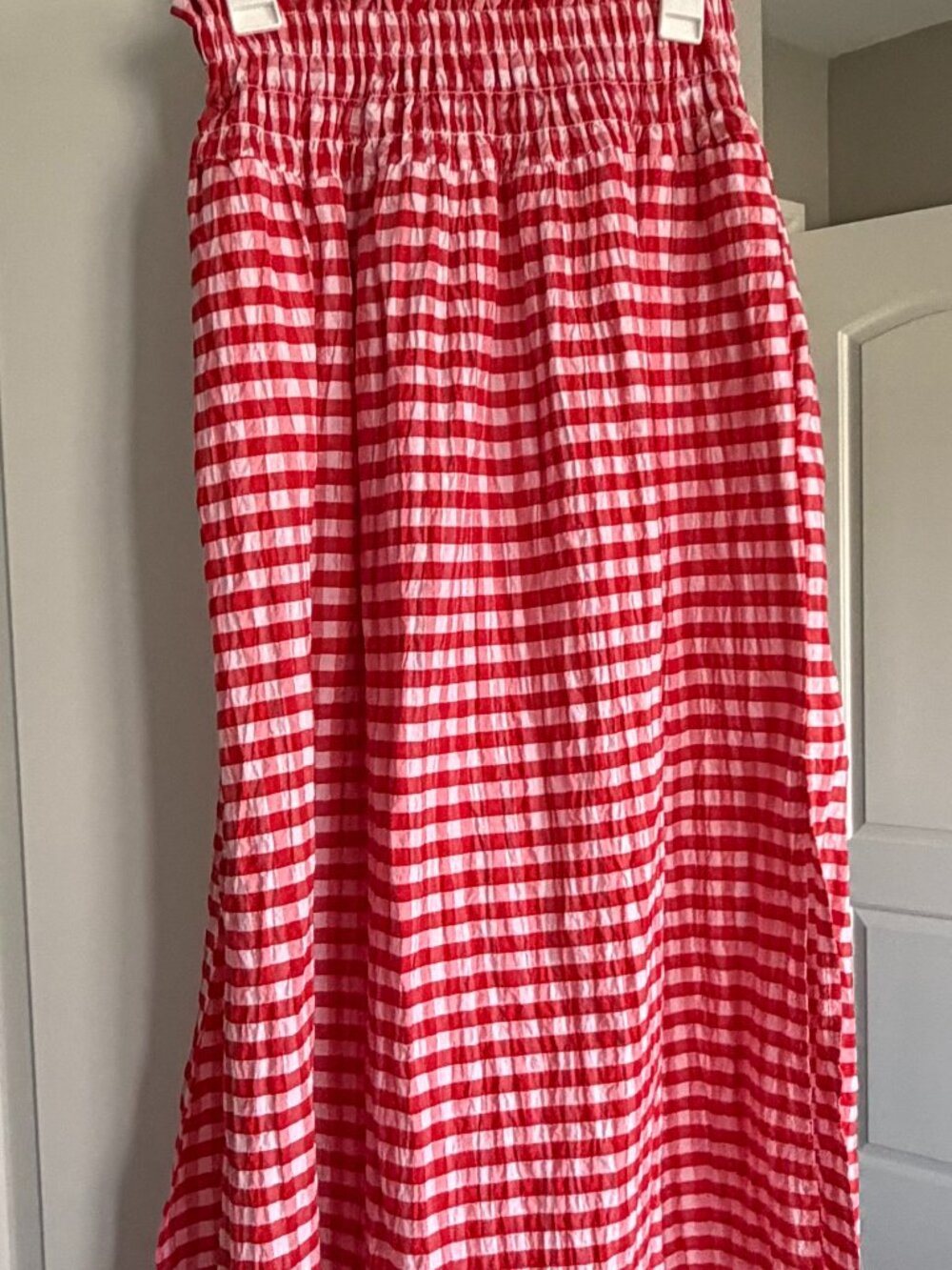 NWOT Size S Red and White gingham maxi skirt Universal Thread